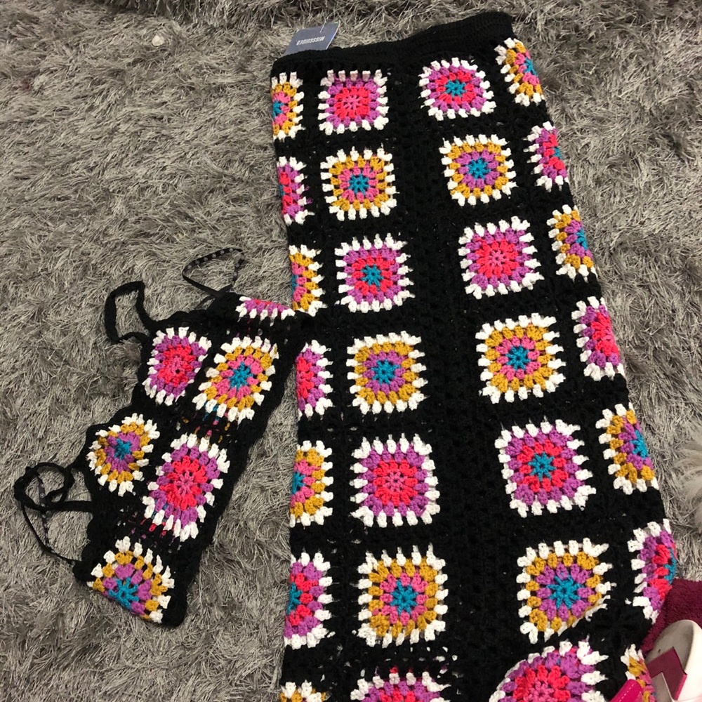 Crochet 2 piece skirt set